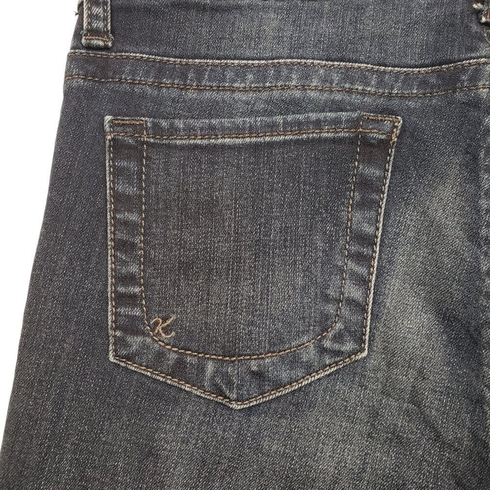 Kut from the Kloth Stevie Straight Leg Jeans Womens 8 Hemmed Mid Rise - Picture 7 of 11